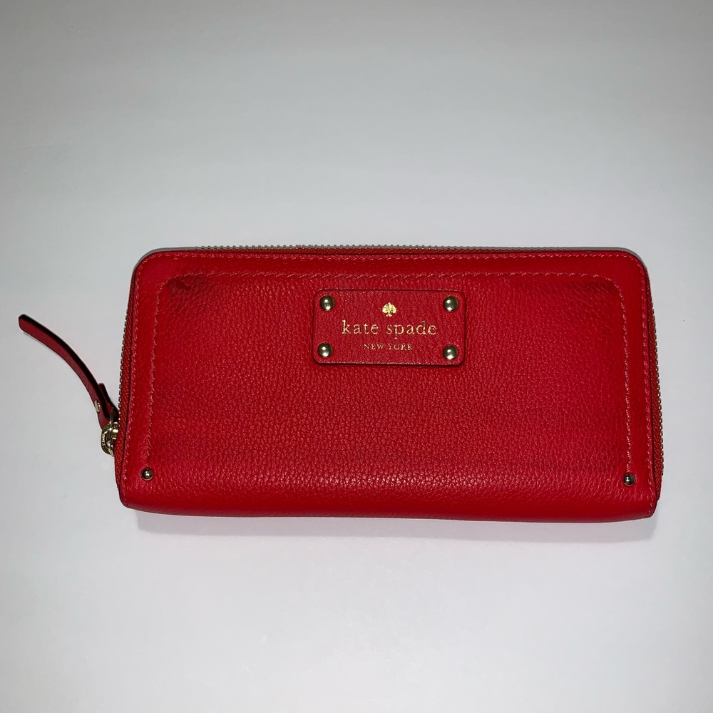 Kate spade red leather wallet